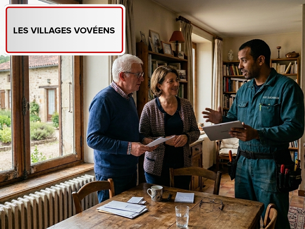 Installation de pompe à chaleur à Les Villages Vovéens (28150) en Eure-et-Loir